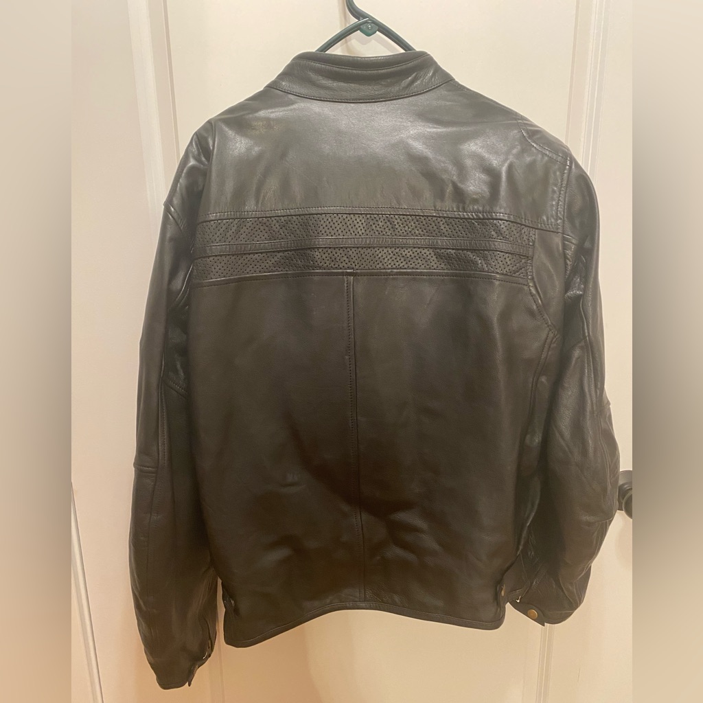 Sedici Leather Motorcycle Jacket Mint Uk 48 Us Xl. Liner Vest Included.